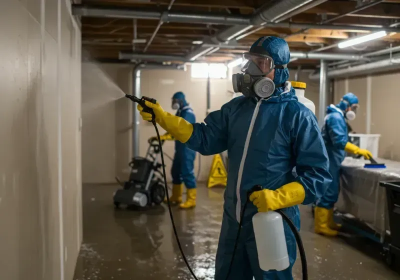 Basement Sanitization and Antimicrobial Treatment process in Pinson, AL